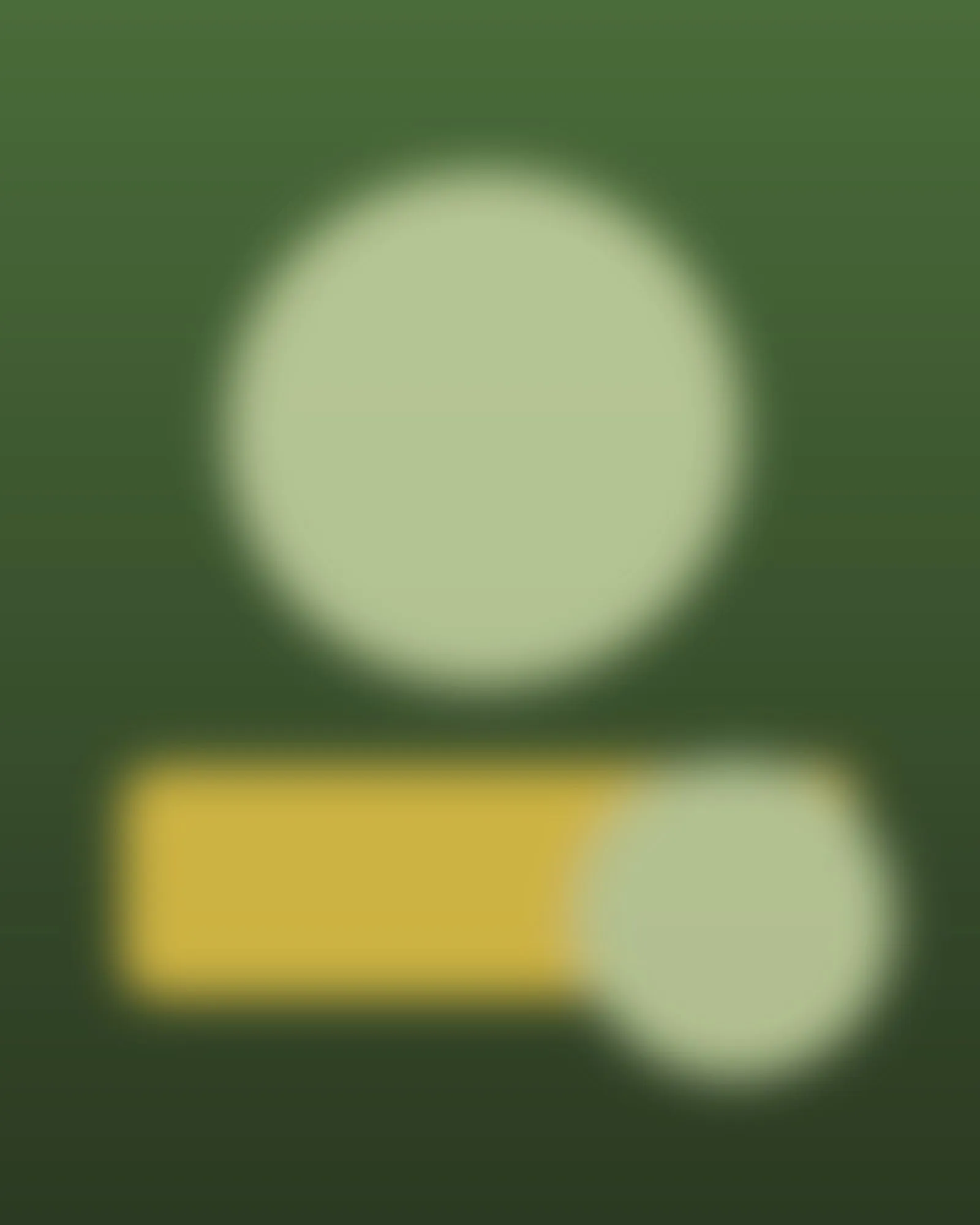 Green and yellow abstract shapes suggesting trees in sunlight