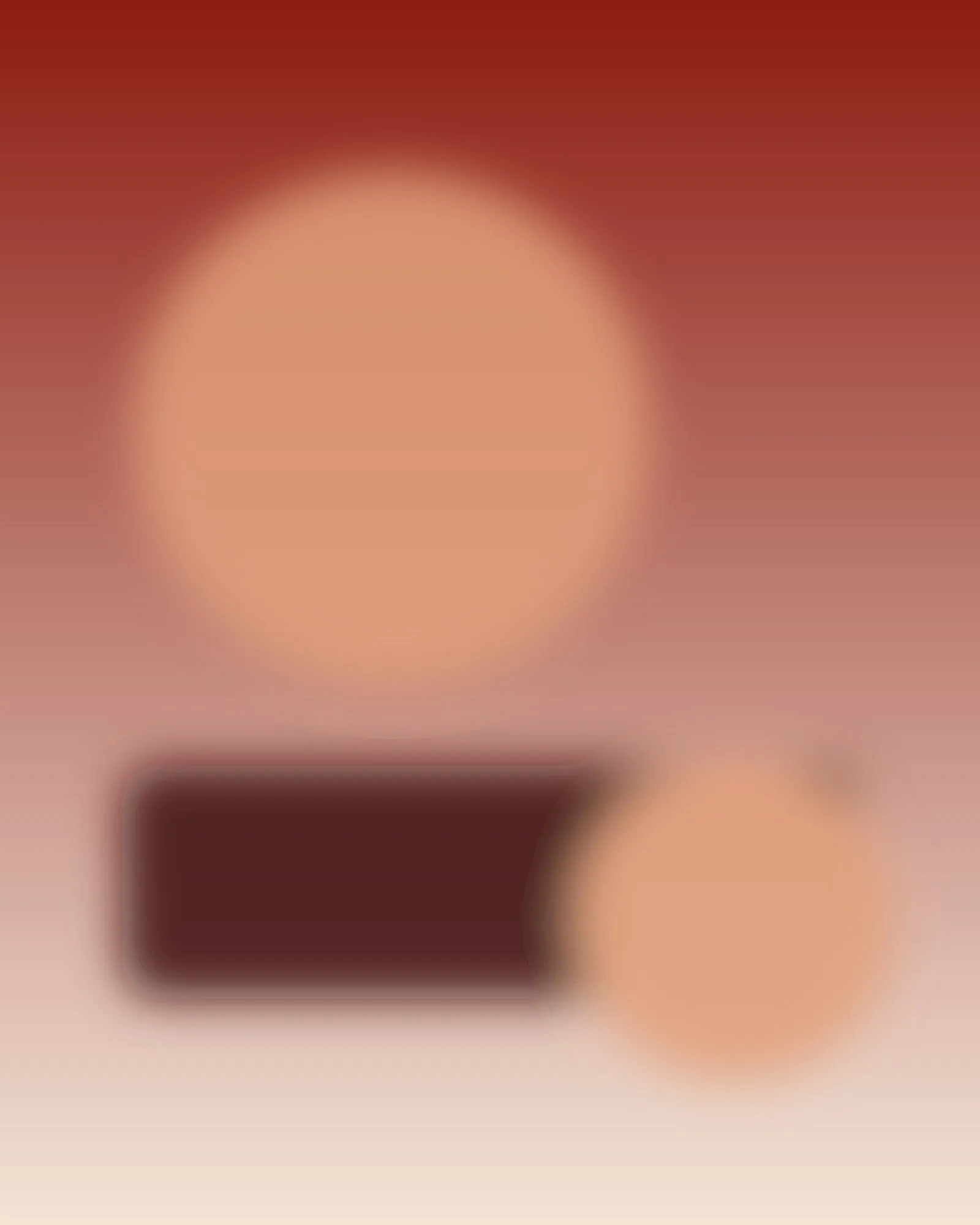 Dark red interior with soft pink and cream light